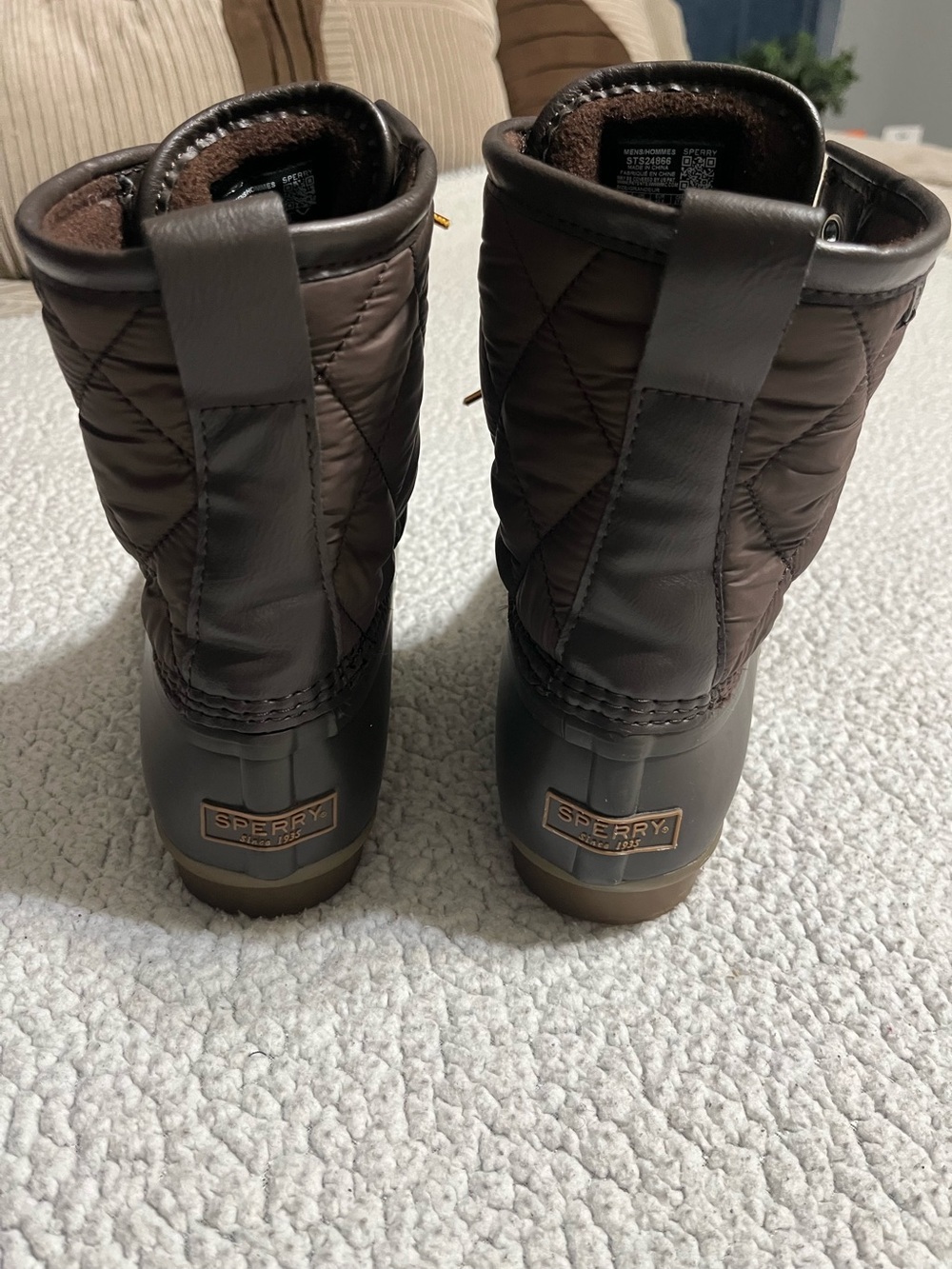 Sperry Saltwater Nylon Quilted Duck Boots - Picture 7 of 10